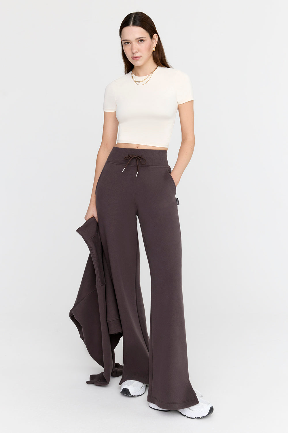 EVERYDAY WIDE LEG JOGGER - COOL ESPRESSO