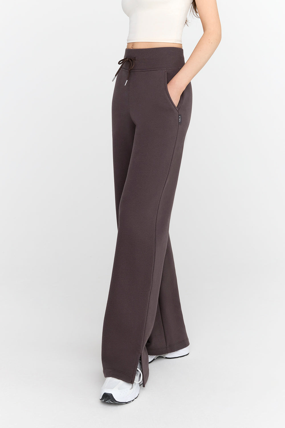 Time and Tru Women's Mock Neck Top and Wide Leg Pants Set, 2-Piece, Sizes  XS-3XL 