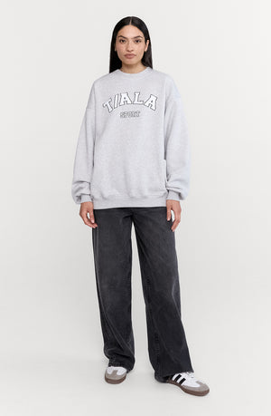 OVERSIZED CLUB SWEATSHIRT - GREY MARL