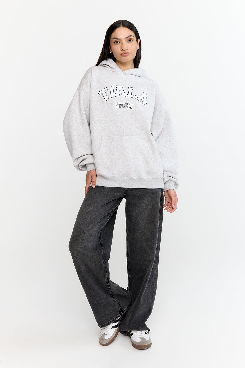 OVERSIZED CLUB HOODIE - GREY MARL