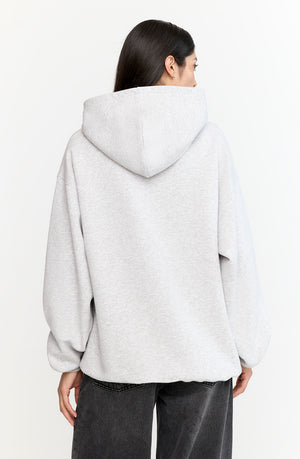 OVERSIZED CLUB HOODIE - GREY MARL