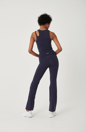 SKINLUXE HIGH WAISTED FLARED LEGGING - NAVY