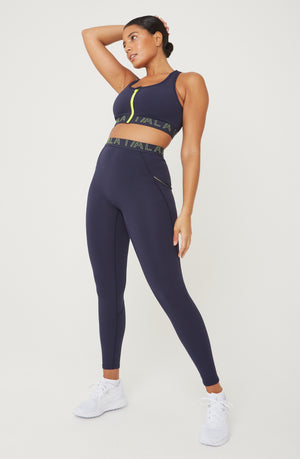 FORMTECH SIDE POCKET RUNNING LEGGING- NAVY