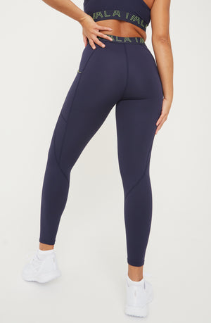 FORMTECH SIDE POCKET RUNNING LEGGING- NAVY