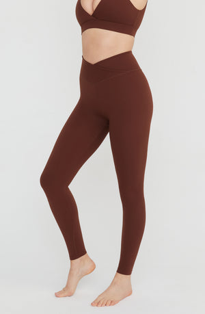 DAYFLEX WRAP HIGH WAISTED LEGGING - WALNUT