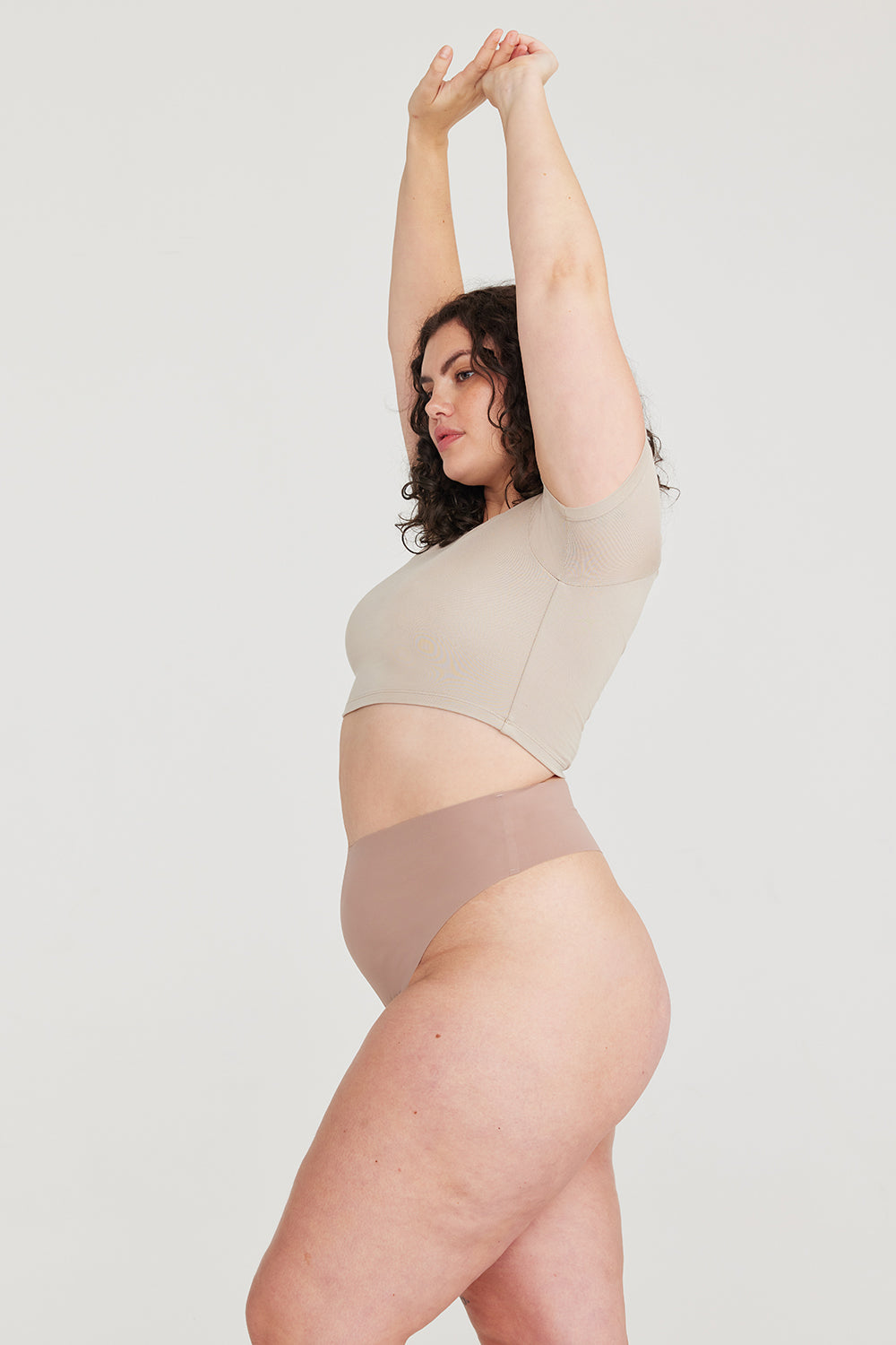 Subset Organic Cotton High-Rise Thong: Available in sizes 2XS-4XL
