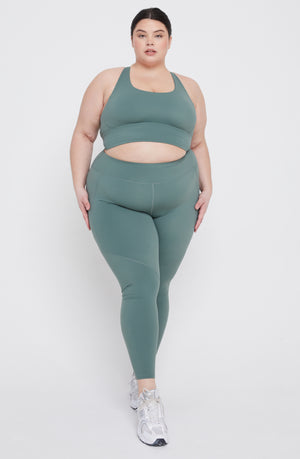 SKINLUXE HIGH WAISTED SIDE POCKET LEGGING - LEAF GREEN