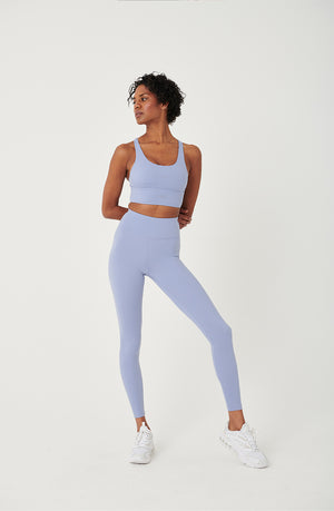 SKINLUXE LONGLINE TANK SPORTS BRA - CORNFLOWER BLUE