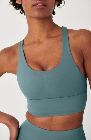 SKINLUXE TANK SPORTS BRA - LEAF GREEN