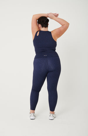 SKINLUXE HIGH WAISTED LEGGING - NAVY PRINT