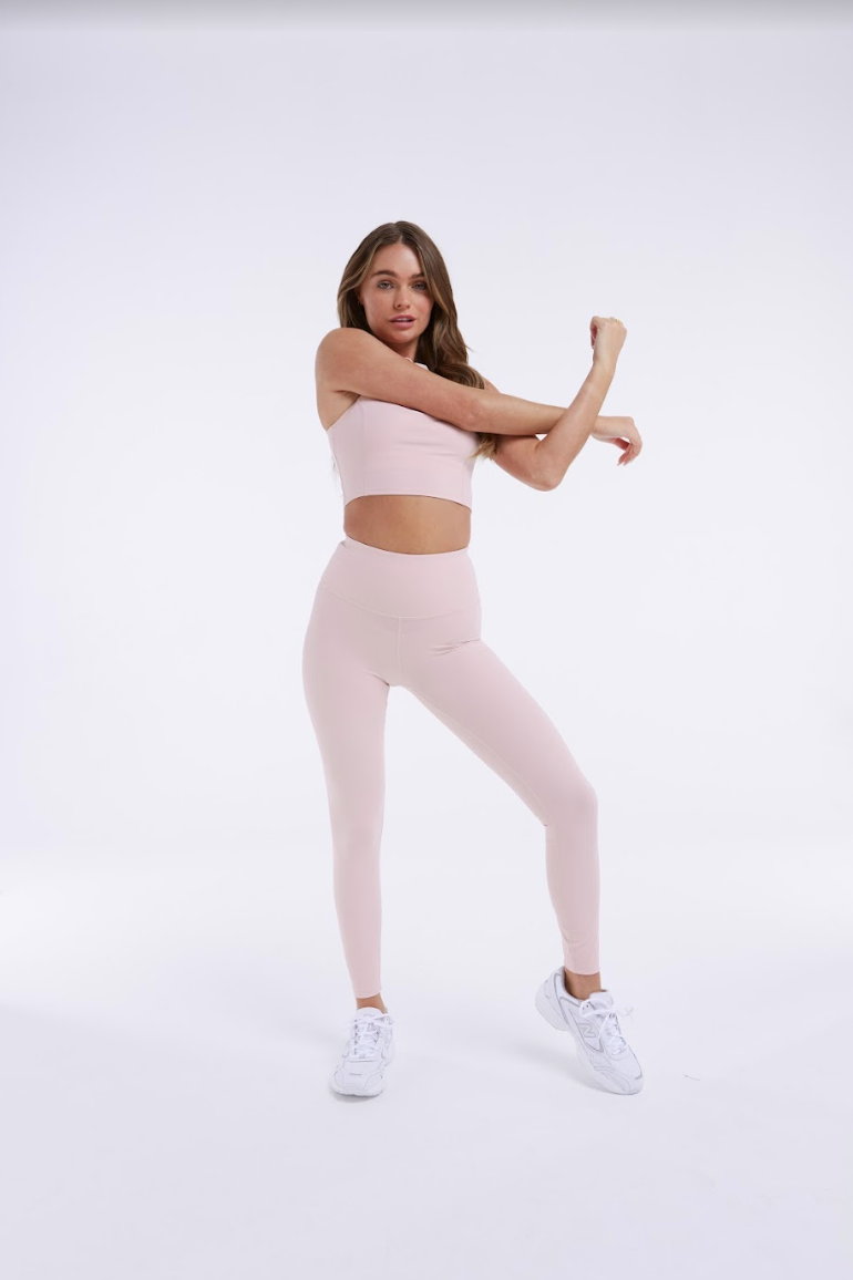 Let's Gym USA Brazilian Fashion Fitness Leggings Seamless Baby Pink