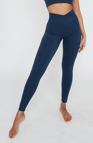 DAYFLEX WRAP HIGH WAISTED LEGGING - SEA BLUE