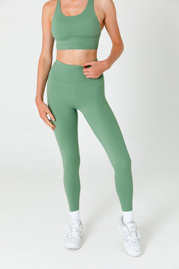 TALA Skinluxe flare leggings in sage green exclusive to ASOS