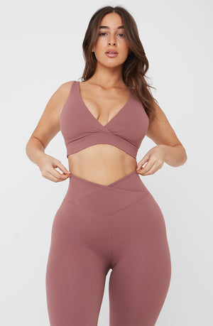 DAYFLEX WRAP HIGH WAISTED LEGGING - DESERT ROSE